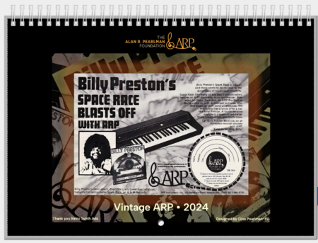 Vintage ARP Calendar, Billy Preston Cover